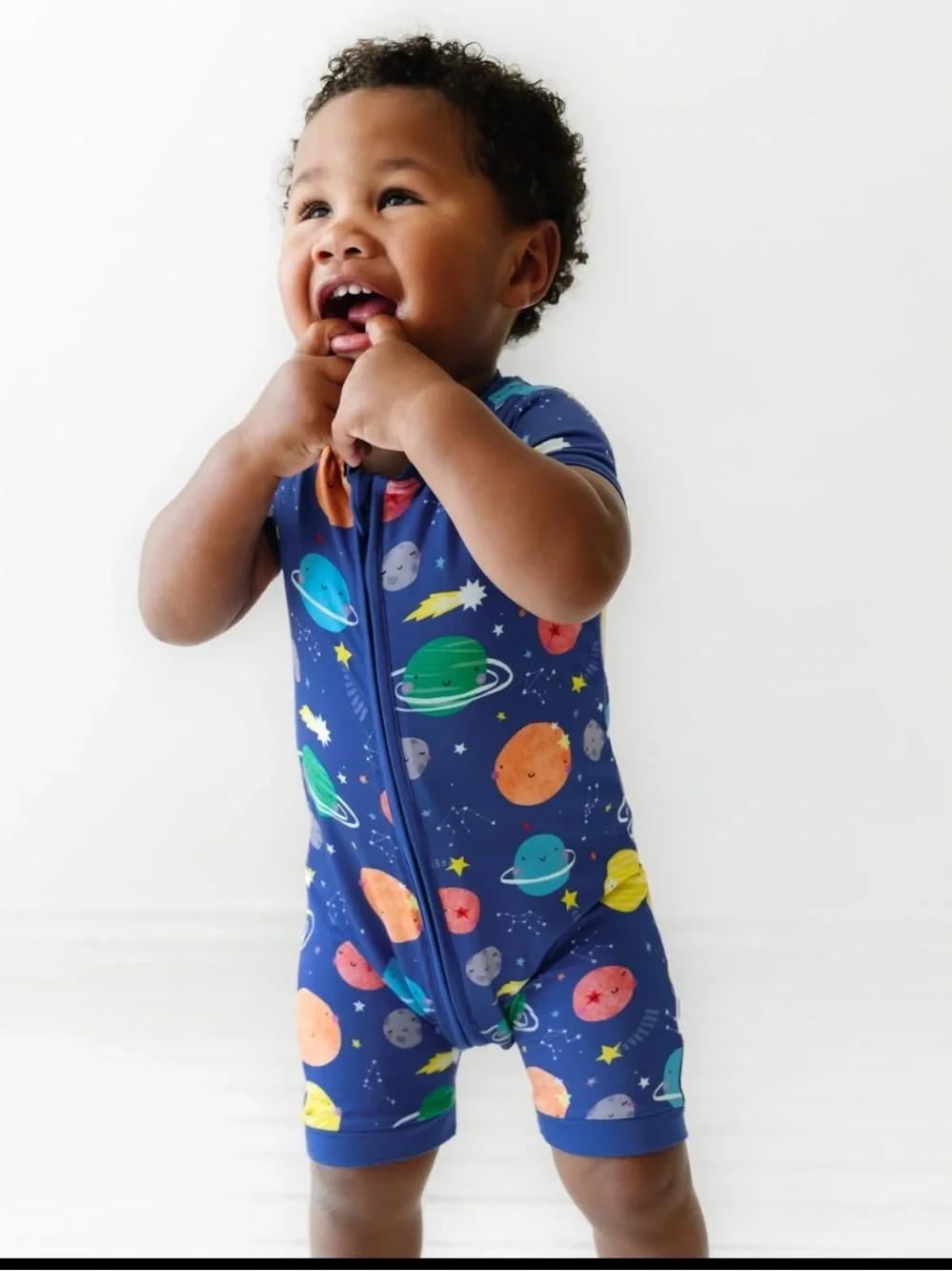 Little Sleepies Solar System Bamboo Romper